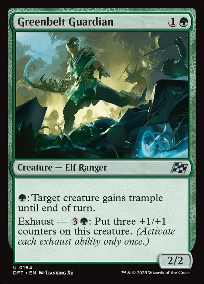 2025 Aetherdrift Greenbelt Guardian [Foil] uncommon #164 uncommon card image