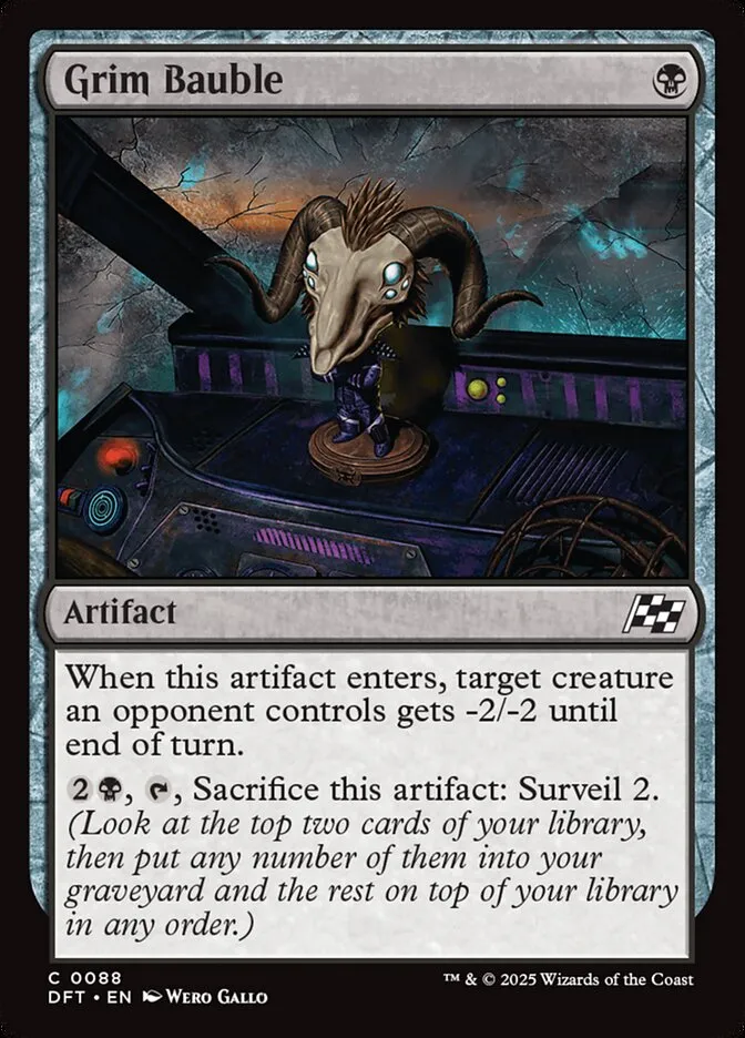 2025 Aetherdrift Grim Bauble common #88 common card image