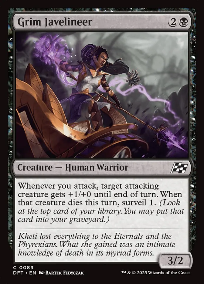 2025 Aetherdrift Grim Javelineer common #89 common card image