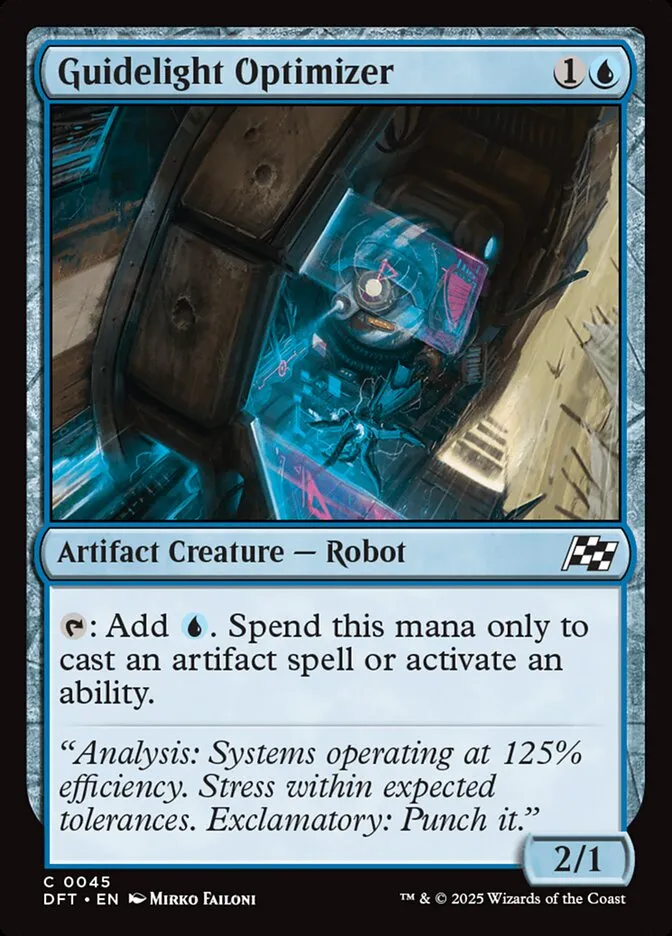 2025 Aetherdrift Guidelight Optimizer common #45 common card image
