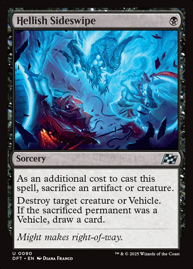 2025 Aetherdrift Hellish Sideswipe uncommon #90 uncommon card image