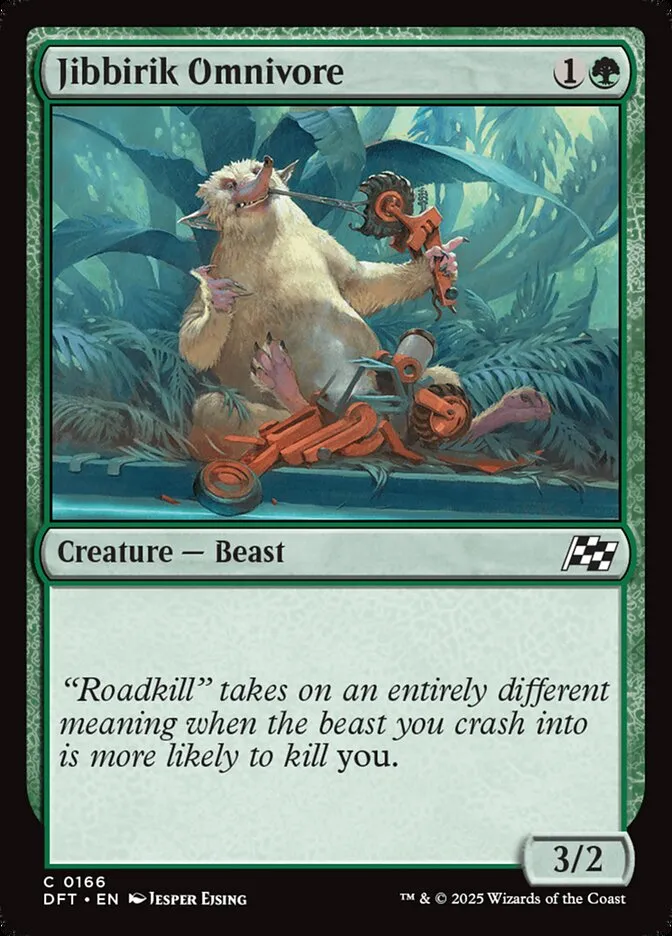 2025 Aetherdrift Jibbirik Omnivore common #166 common card image