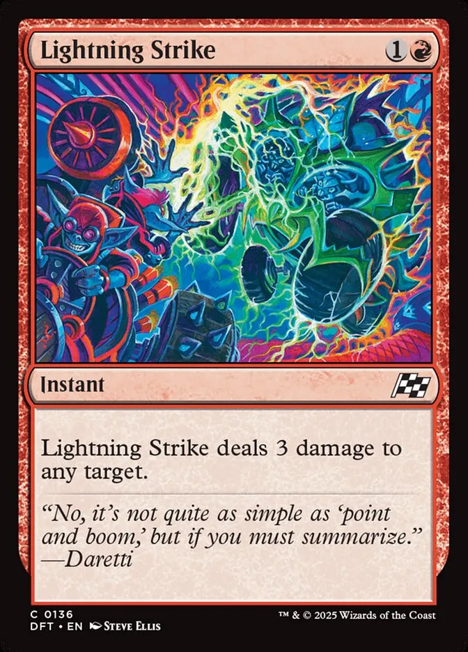 2025 Aetherdrift Lightning Strike common #136 common card image
