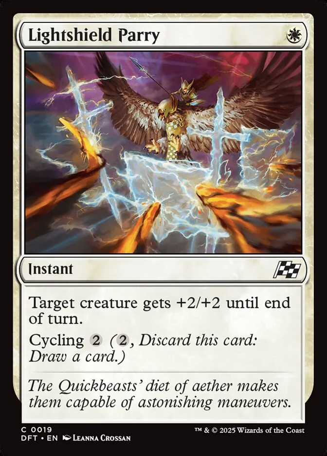2025 Aetherdrift Lightshield Parry common #19 common card image