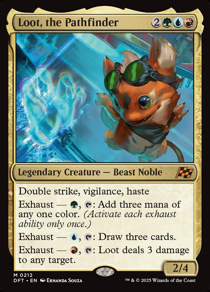 2025 Aetherdrift Loot, the Pathfinder mythic #212 mythic card image