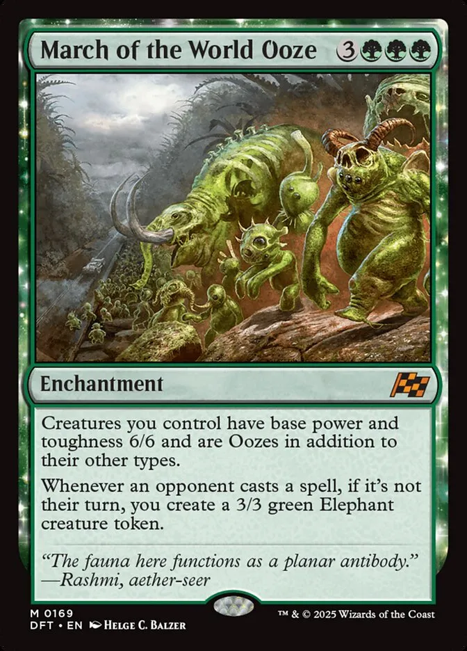2025 Aetherdrift March of the World Ooze #169 mythic card image