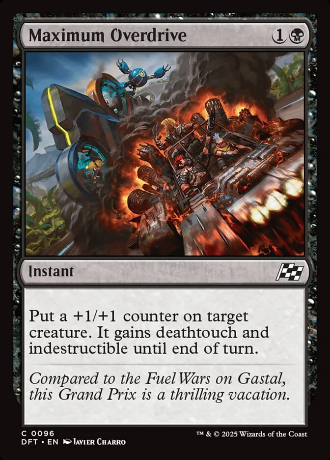 2025 Aetherdrift Maximum Overdrive common #96 common card image