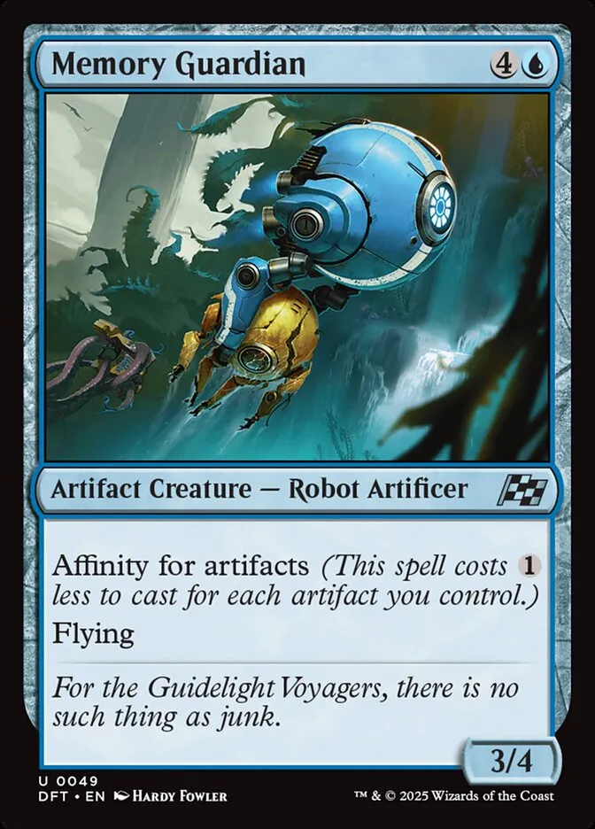 2025 Aetherdrift Memory Guardian [Foil] uncommon #49 uncommon card image
