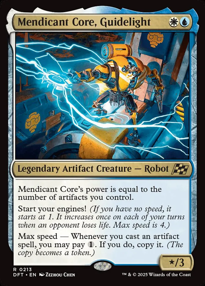 2025 Aetherdrift Mendicant Core, Guidelight rare #213 rare card image