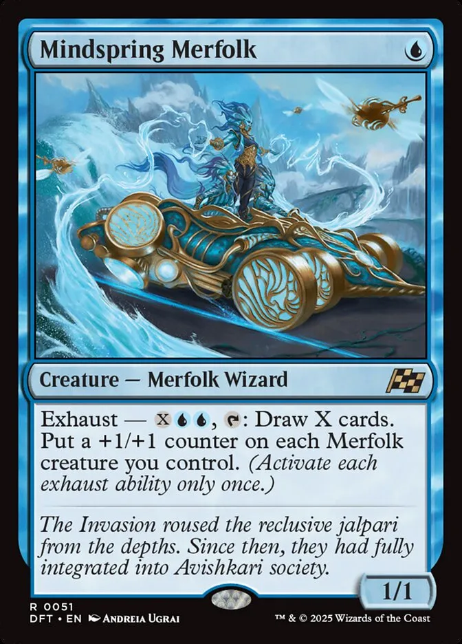 2025 Aetherdrift Mindspring Merfolk [Foil] rare #51 rare card image