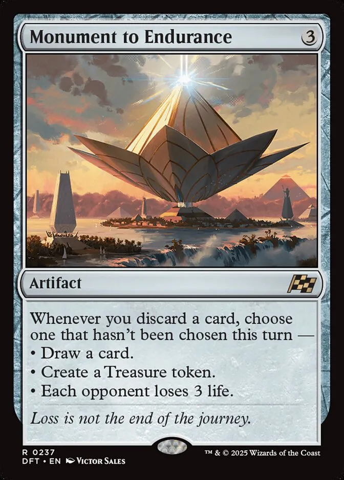 2025 Aetherdrift Monument to Endurance [Foil] rare #237 rare card image