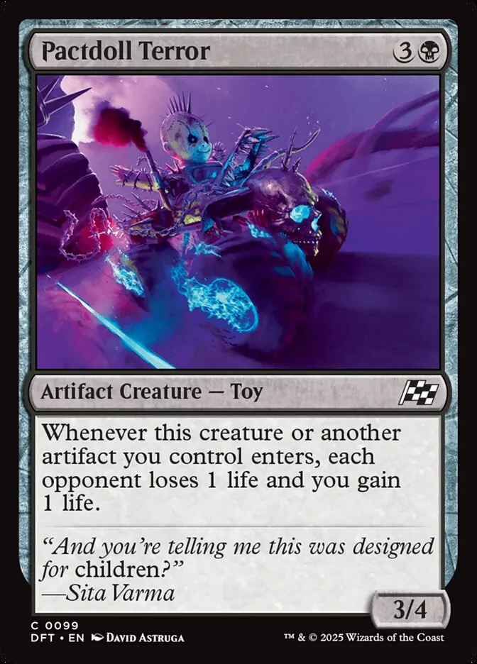2025 Aetherdrift Pactdoll Terror common #99 common card image