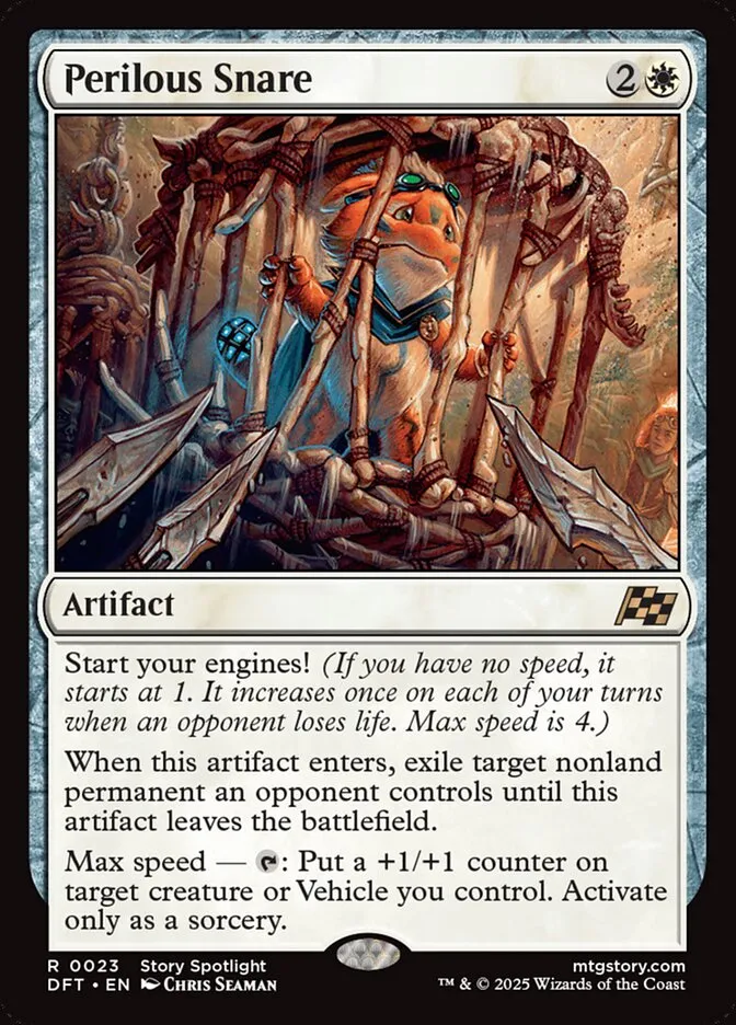 2025 Aetherdrift Perilous Snare rare #23 rare card image