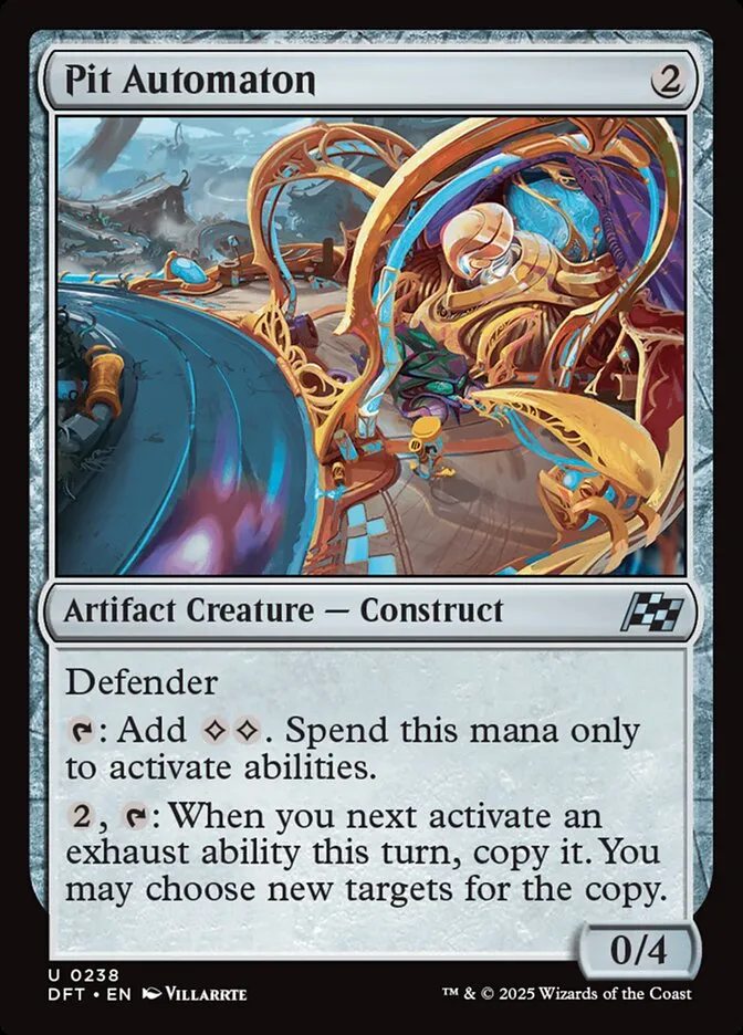 2025 Aetherdrift Pit Automaton uncommon #238 uncommon card image
