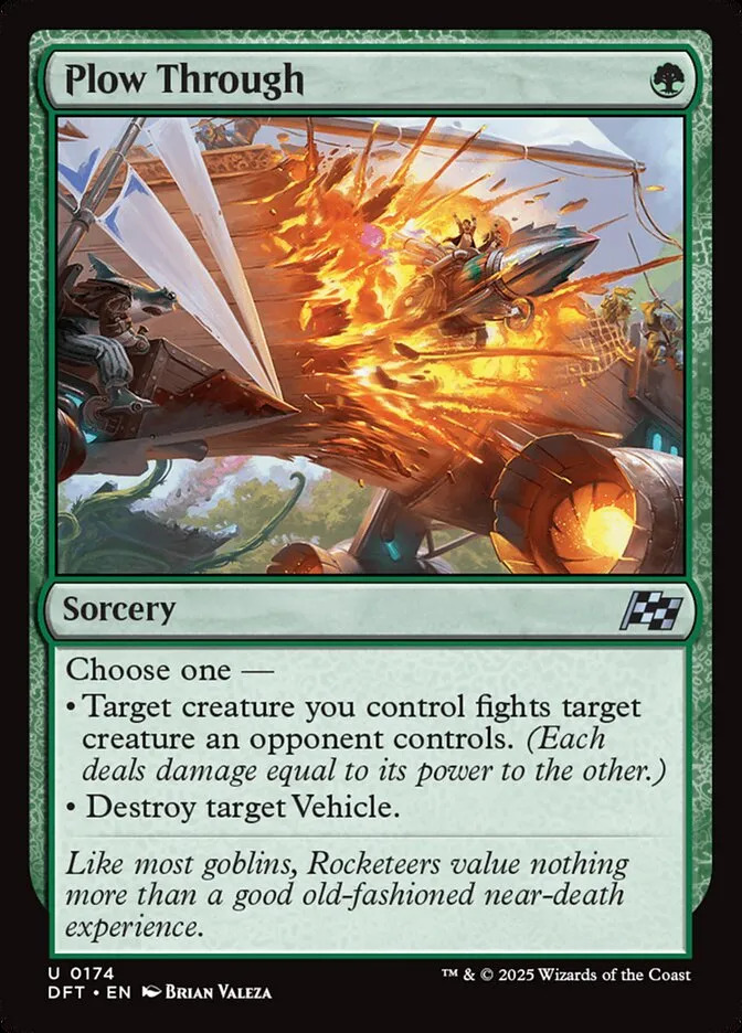 2025 Aetherdrift Plow Through [Foil] uncommon #174 uncommon card image