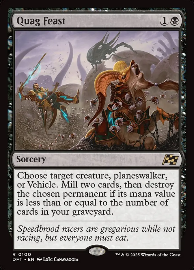 2025 Aetherdrift Quag Feast rare #100 rare card image
