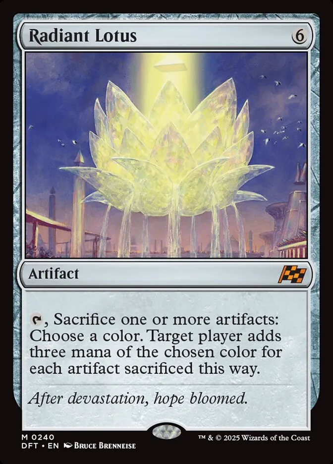 2025 Aetherdrift Radiant Lotus mythic #240 mythic card image