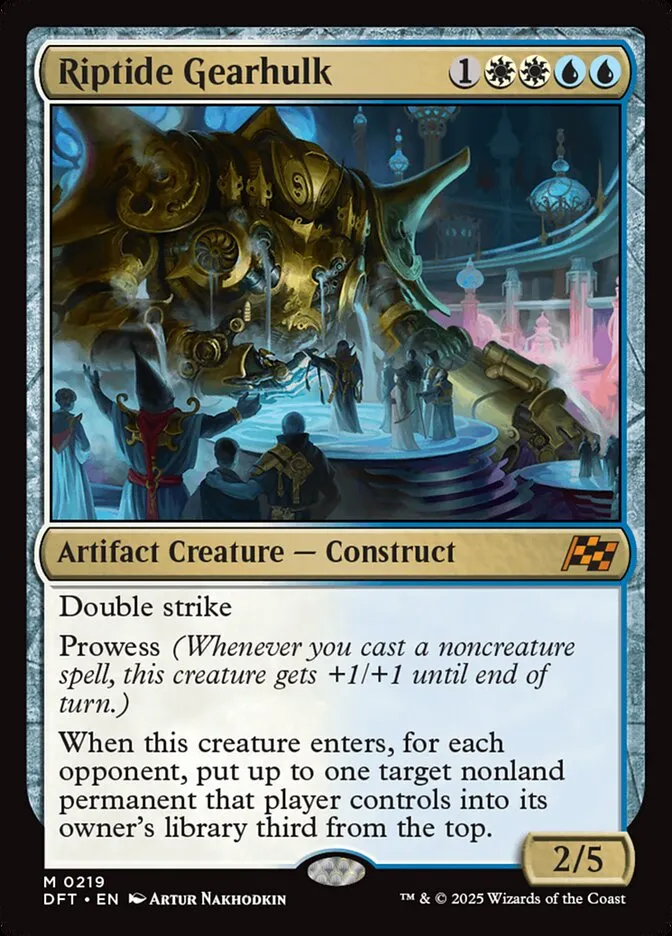 2025 Aetherdrift Riptide Gearhulk [Foil] mythic #219 mythic card image