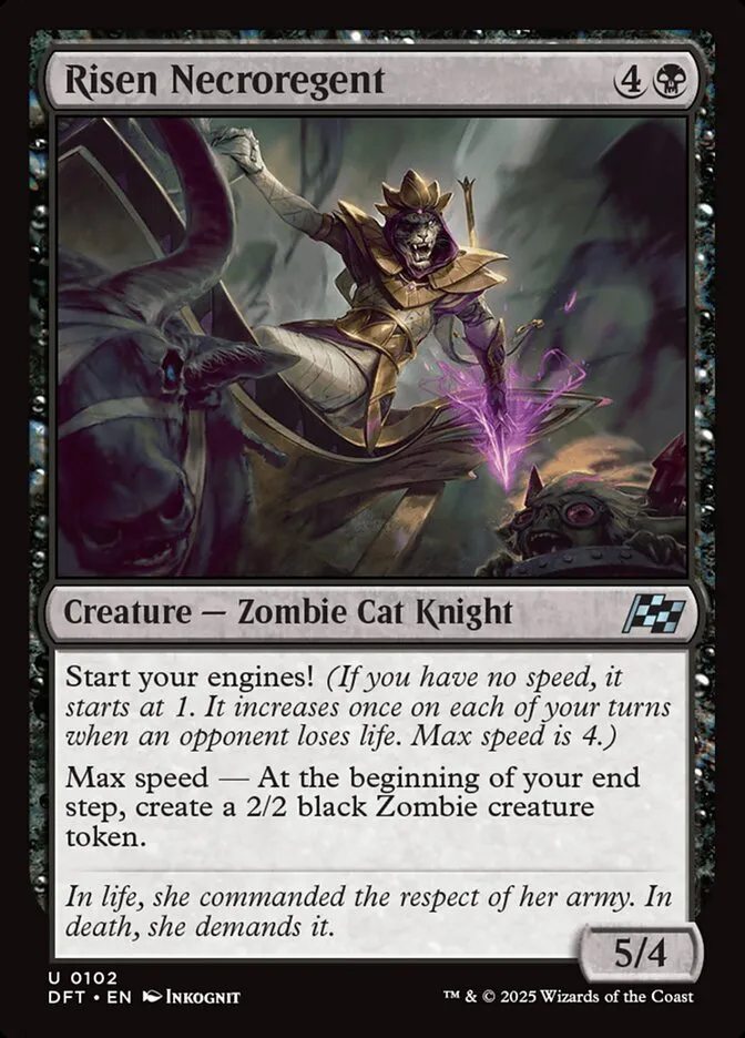 2025 Aetherdrift Risen Necroregent uncommon #102 uncommon card image