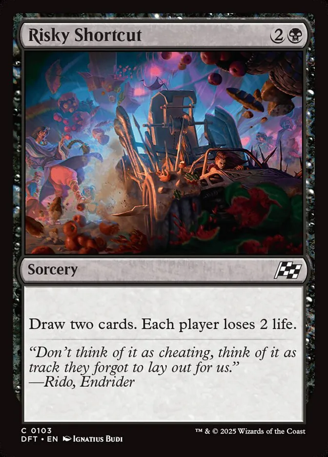 2025 Aetherdrift Risky Shortcut common #103 common card image