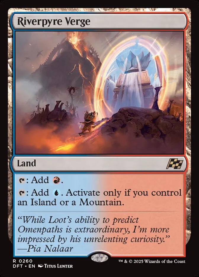 2025 Aetherdrift Riverpyre Verge rare #260 rare card image