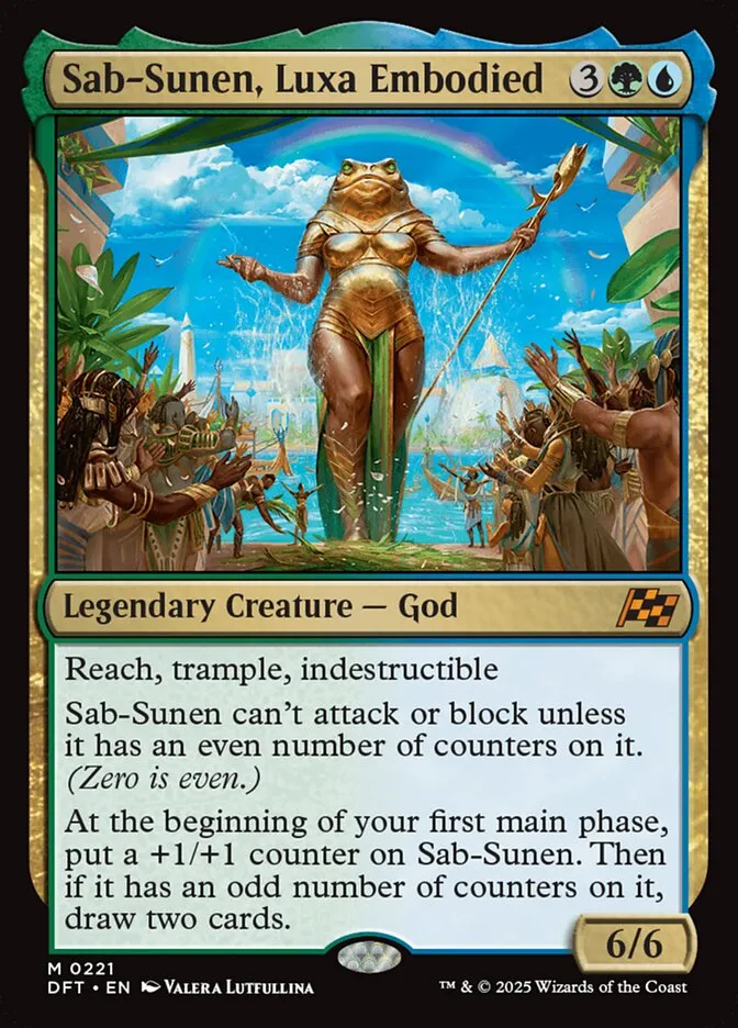 2025 Aetherdrift Sab-Sunen, Luxa Embodied mythic #221 mythic card image