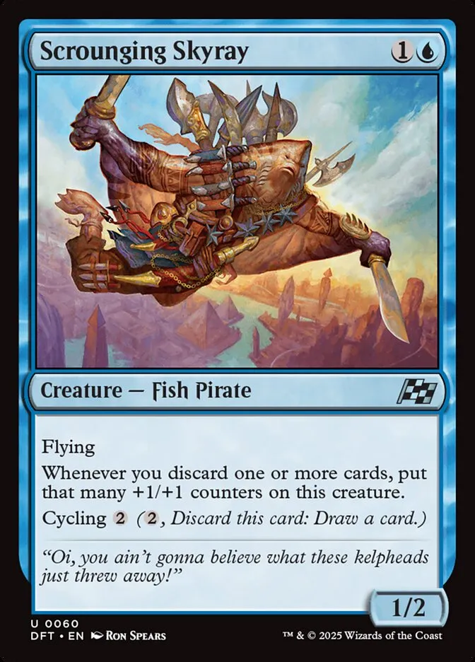 2025 Aetherdrift Scrounging Skyray [Foil] uncommon #60 uncommon card image