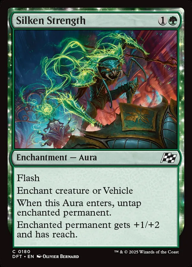 2025 Aetherdrift Silken Strength common #180 common card image