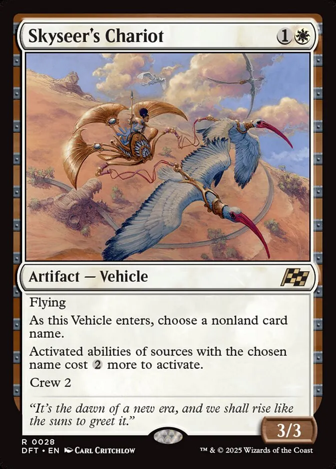 2025 Aetherdrift Skyseer's Chariot rare #28 rare card image
