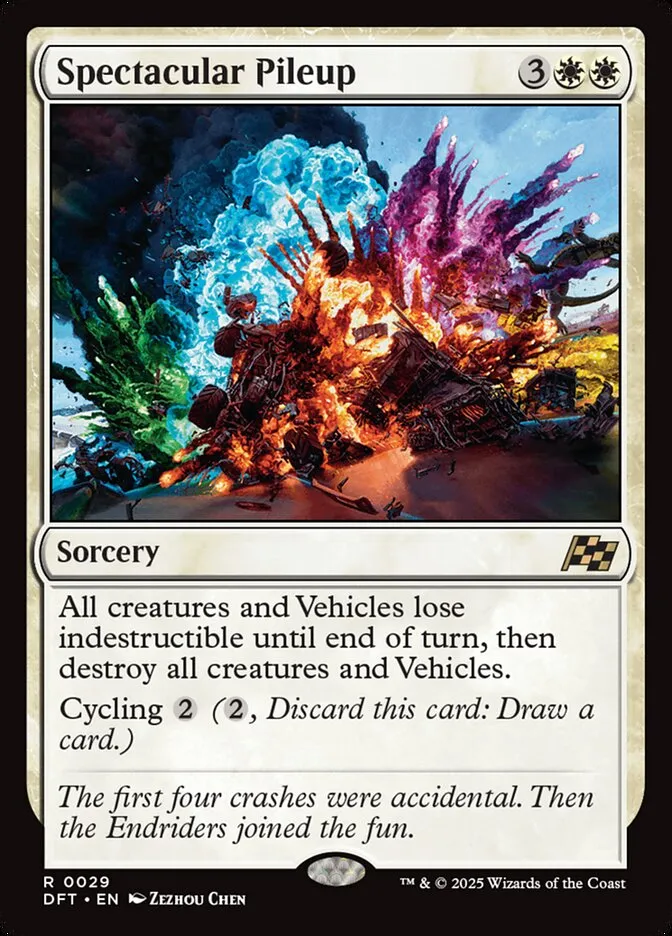 2025 Aetherdrift Spectacular Pileup [Foil] rare #29 rare card image