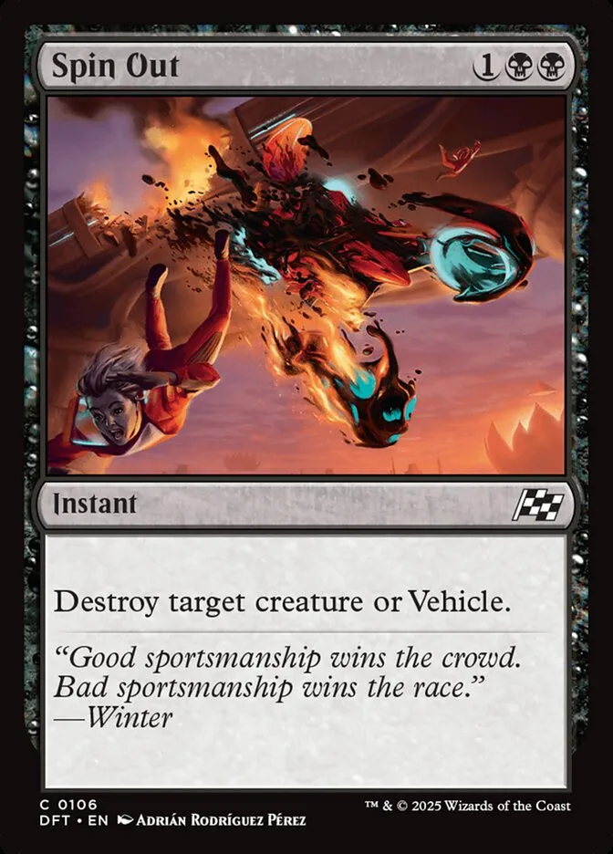 2025 Aetherdrift Spin Out common #106 common card image