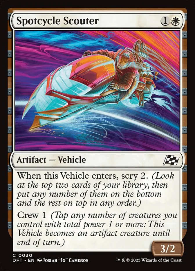 2025 Aetherdrift Spotcycle Scouter common #30 common card image