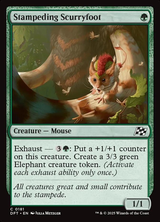 2025 Aetherdrift Stampeding Scurryfoot common #181 common card image