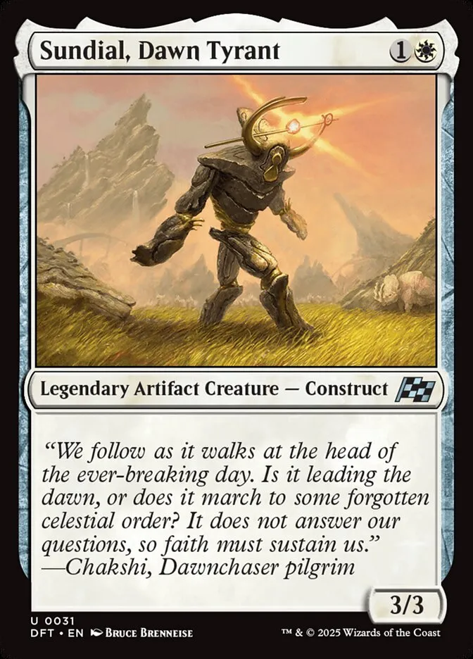 2025 Aetherdrift Sundial, Dawn Tyrant uncommon #31 uncommon card image