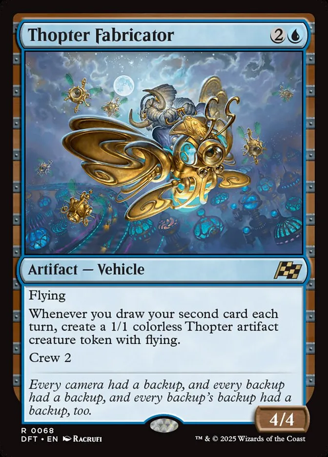 2025 Aetherdrift Thopter Fabricator rare #68 rare card image