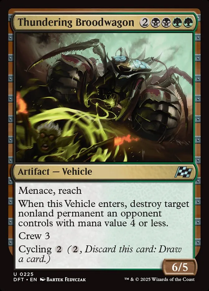 2025 Aetherdrift Thundering Broodwagon uncommon #225 uncommon card image