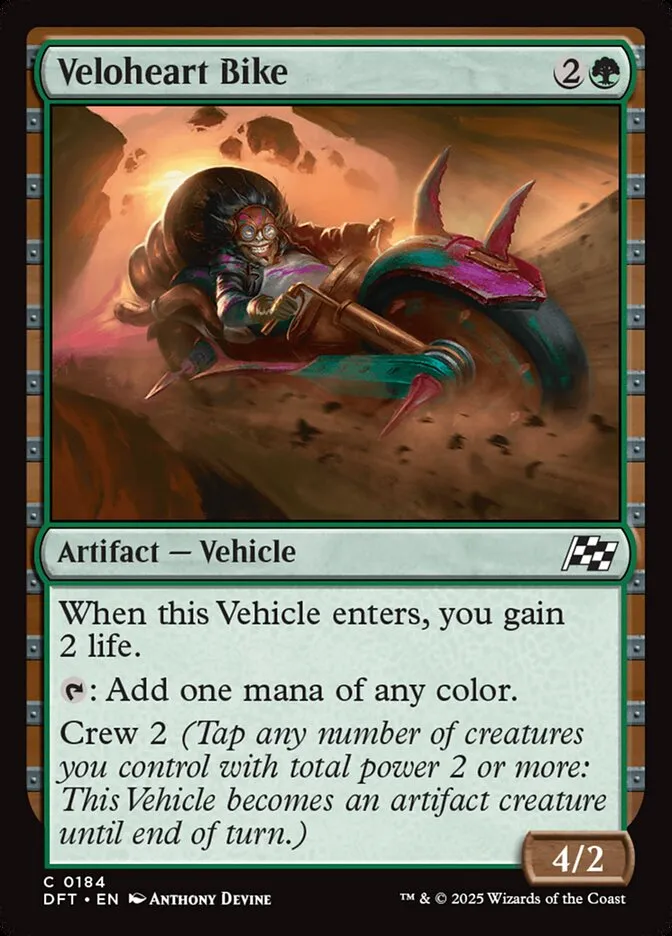 2025 Aetherdrift Veloheart Bike common #184 common card image