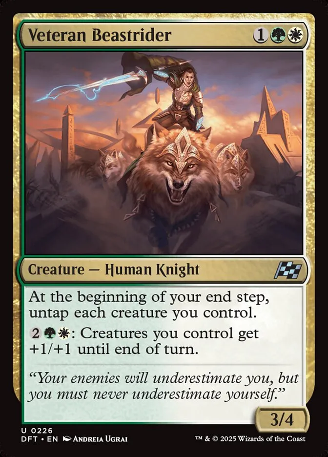 2025 Aetherdrift Veteran Beastrider uncommon #226 uncommon card image