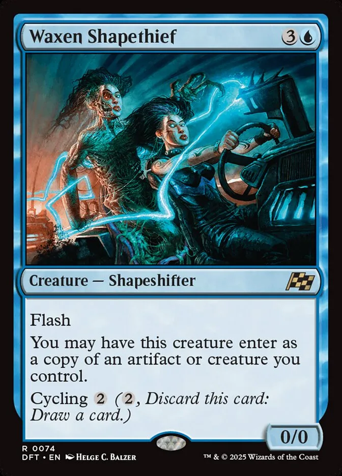 2025 Aetherdrift Waxen Shapethief [Foil] rare #74 rare card image