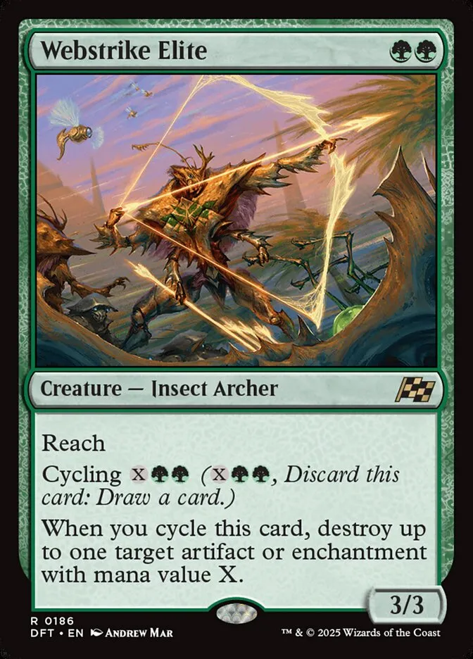 2025 Aetherdrift Webstrike Elite rare #186 rare card image
