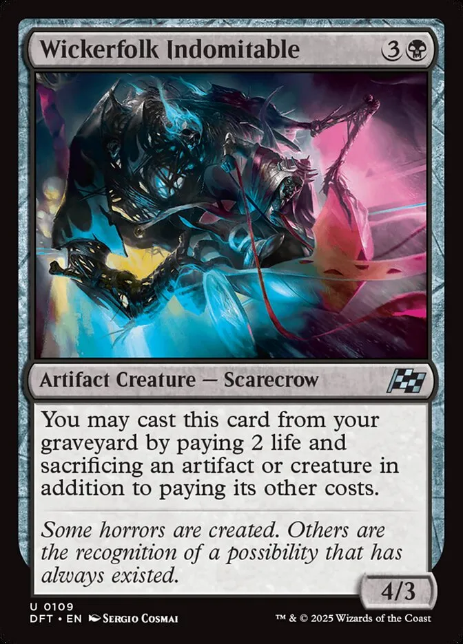 2025 Aetherdrift Wickerfolk Indomitable uncommon #109 uncommon card image