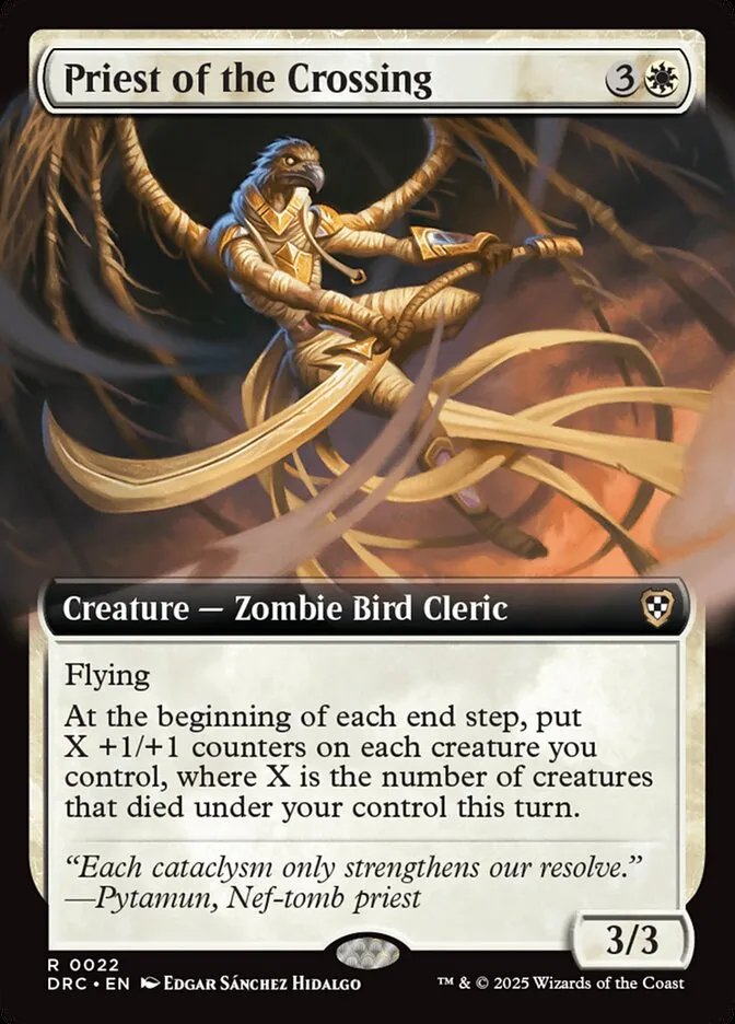 2025 Aetherdrift Commander Priest of the Crossing #22 rare card image