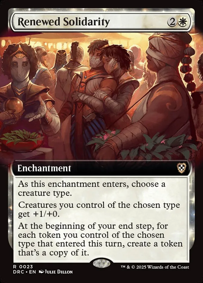 2025 Aetherdrift Commander Renewed Solidarity rare #23 rare card image