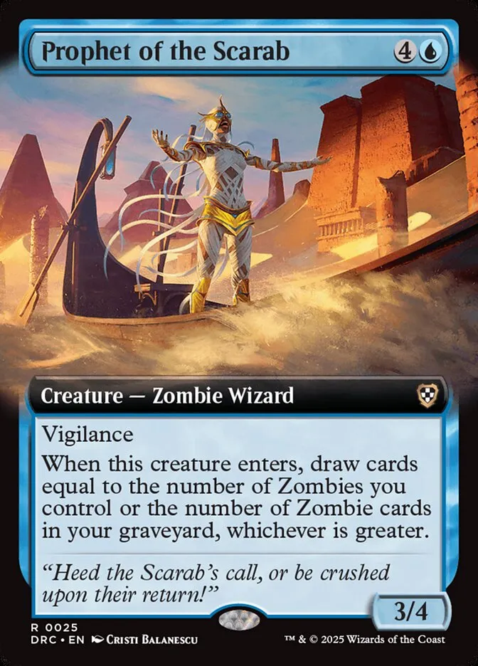 2025 Aetherdrift Commander Prophet of the Scarab #25 rare card image