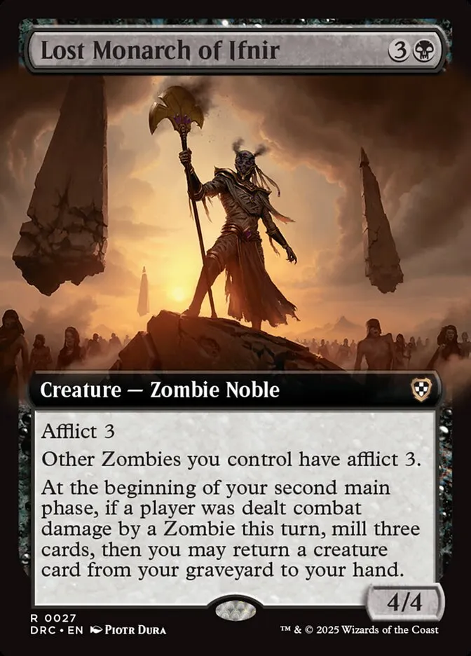 2025 Aetherdrift Commander Lost Monarch of Ifnir rare #27 rare card image