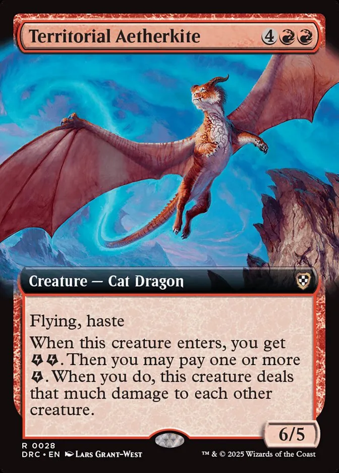 2025 Aetherdrift Commander Territorial Aetherkite rare #28 rare card image