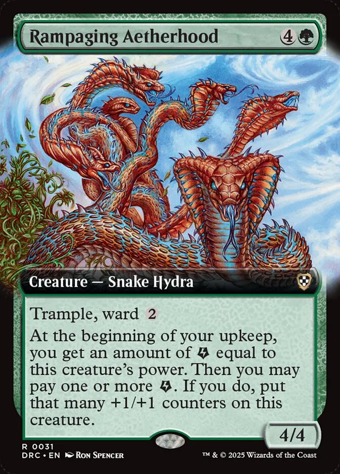 2025 Aetherdrift Commander Rampaging Aetherhood rare #31 rare card image