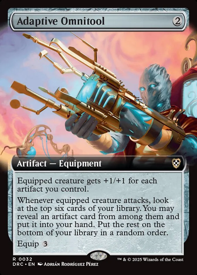 2025 Aetherdrift Commander Adaptive Omnitool rare #32 rare card image