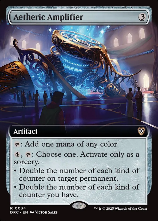 2025 Aetherdrift Commander Aetheric Amplifier rare #34 rare card image