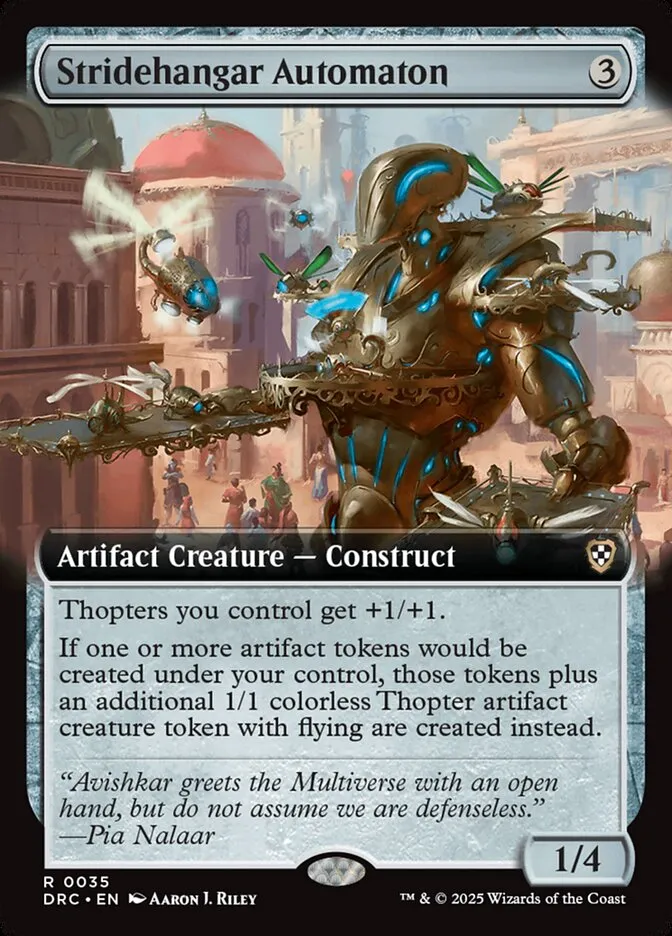 2025 Aetherdrift Commander Stridehangar Automaton rare #35 rare card image